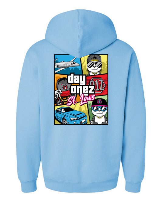 D1Z GTA Heavyweight Hooded Sweatshirt (Aqua)