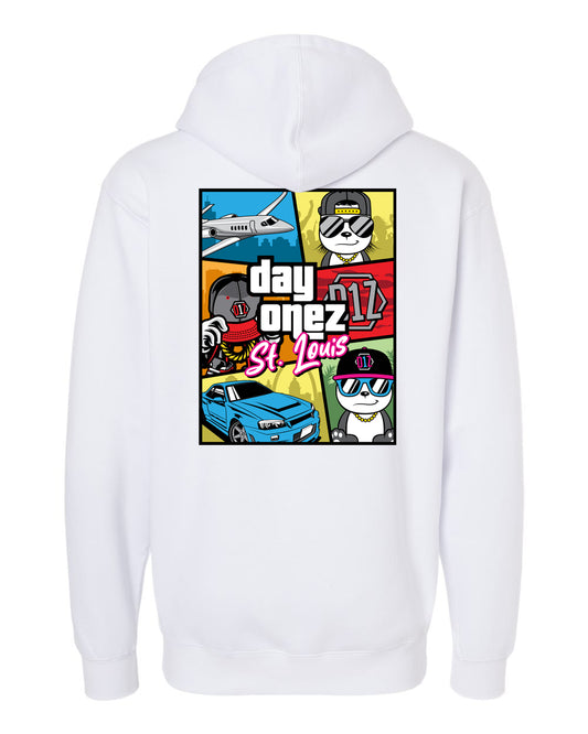 D1Z GTA Heavyweight Hooded Sweatshirt (White)