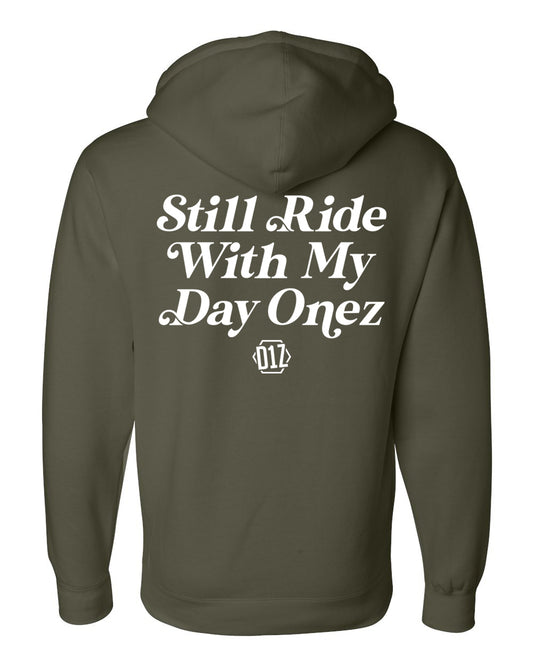 D1Z Still Ride Heavyweight Hooded Sweatshirt (Army)