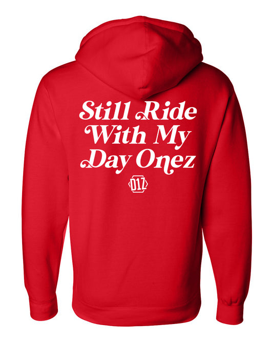 D1Z Still Ride Heavyweight Hooded Sweatshirt (Red)