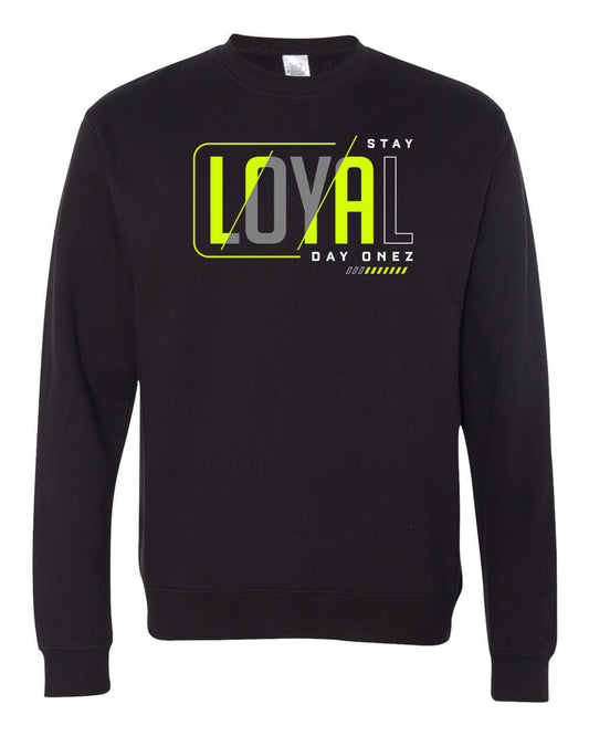 D1Z Stay Loyal Middleweight Crewneck Sweatshirt (Black/Citron)