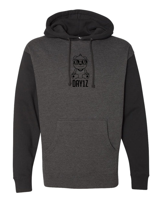 D1Z Blackout Heavyweight Hooded Sweatshirt (Charcoal/Black)