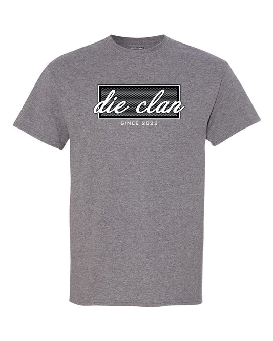 Die T-Shirt (Grey - Cursive)